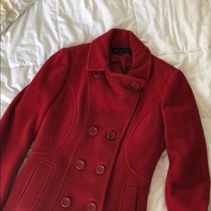Anne Klein red button up coat